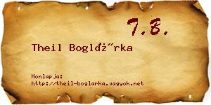 Theil Boglárka névjegykártya
